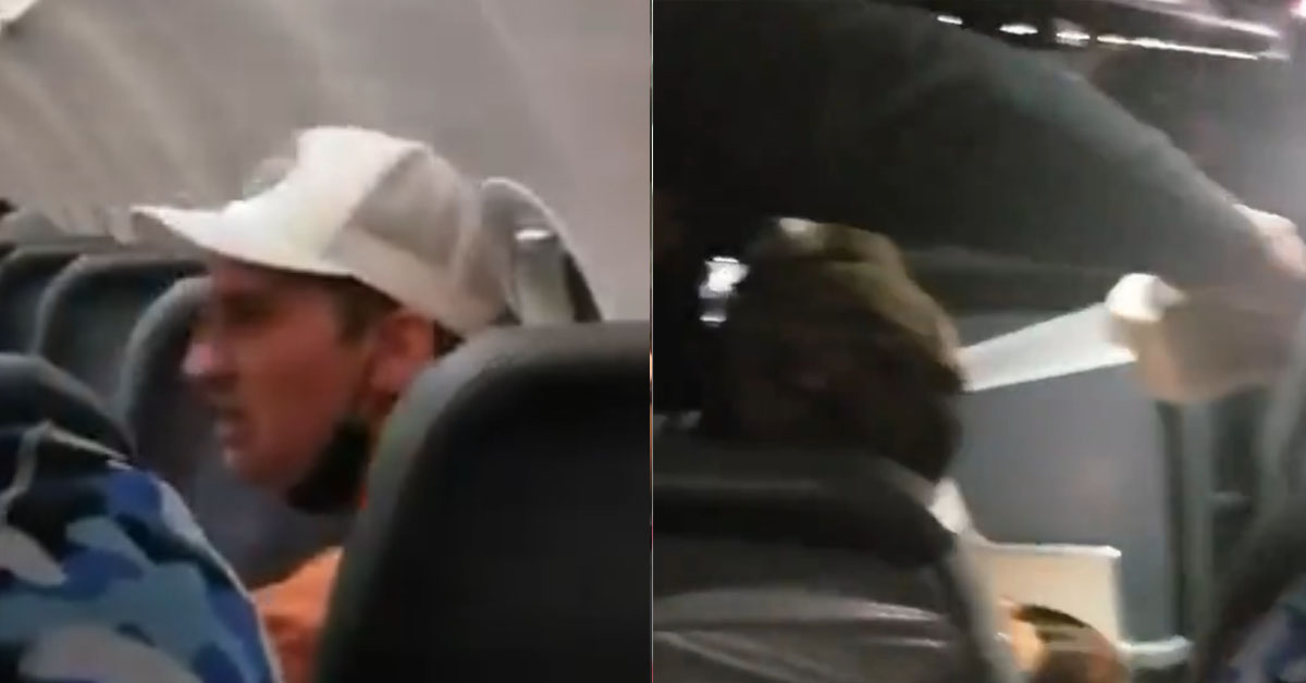 MAN GROPE BREAST OF TWO FLIGHT ATTENDANTS, TAPE TO SEAT