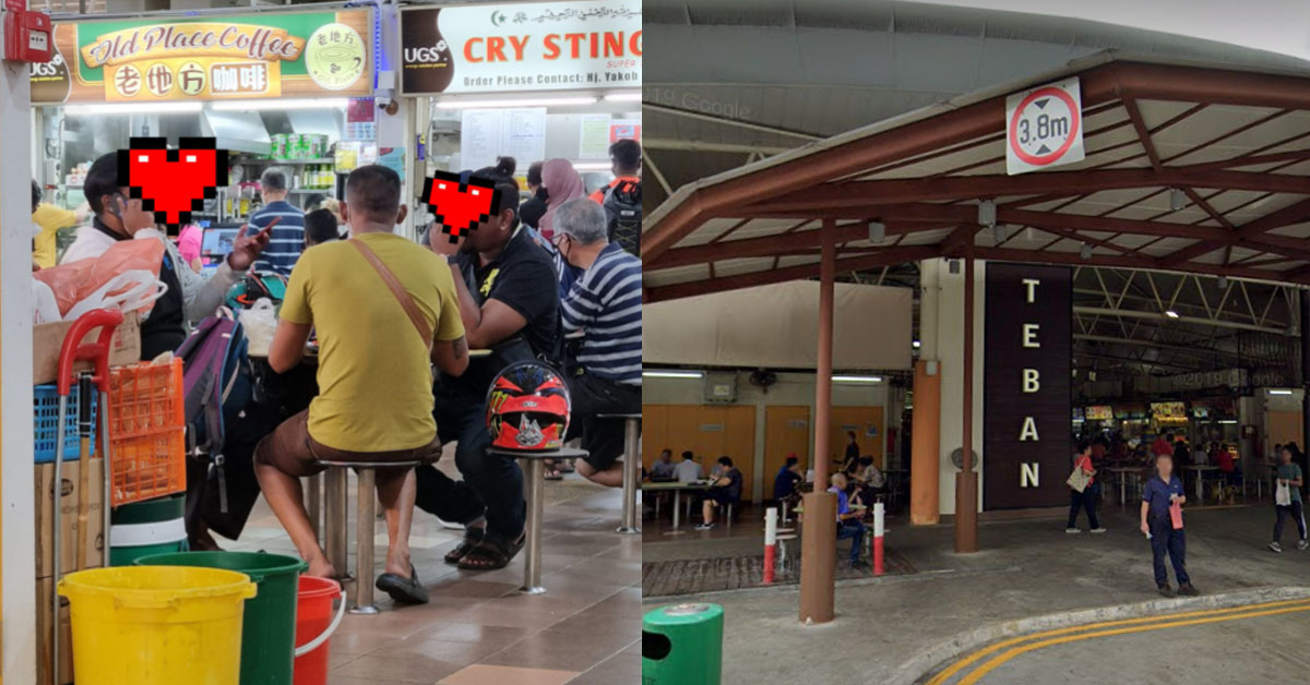 3 UNCLES SHARING A TABLE AT TEBAN HAWKER BECAUSE THEY ARE “SPECIAL”
