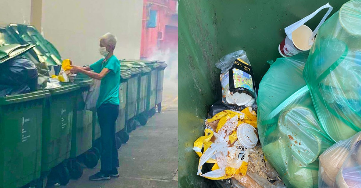 UNCLE BEGS FOR FOOD AT BUGIS, BUY FOR HIM THEN HE THROWS IT AWAY
