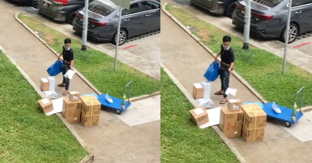 NINJA VAN DELIVERY MAN THROWS ITEMS AROUND WHEN SORTING