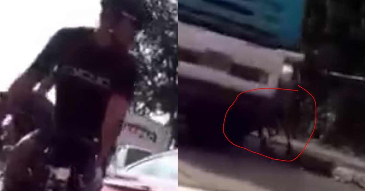 BICYCLE CRUSHED BY TRUCK AT CHANGI, TOUR DE FRANCE NO MORE