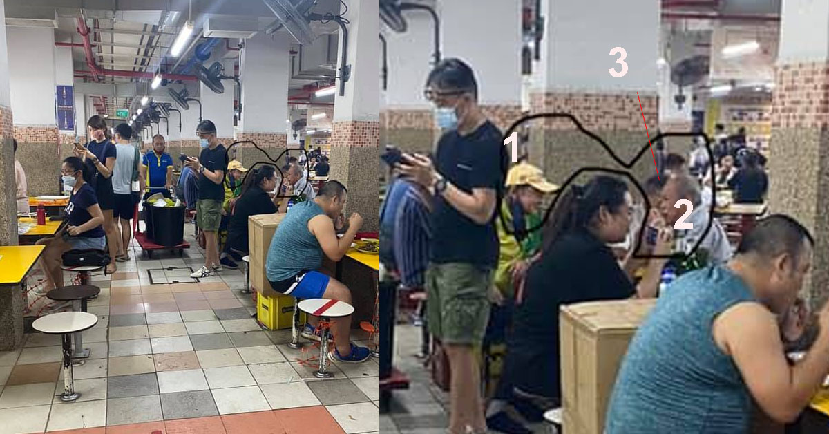 3 UNCLES GATHER TO DRINK BEER AT CHINA TOWN HAWKER AS IF NO LAW