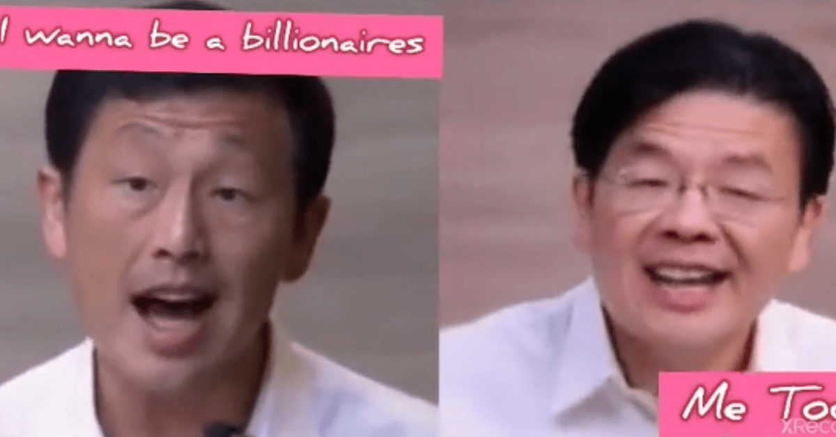 NETIZEN MAKES VIDEO OF ONG YE KUNG & LAWRENCE WONG SINGING BILLIONAIRE