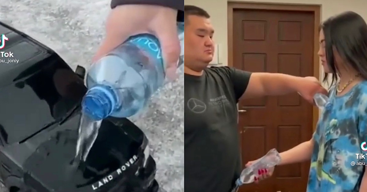 COUPLE THINK EACH OTHER PARTS SMALL, USE WATER TO GROW IT