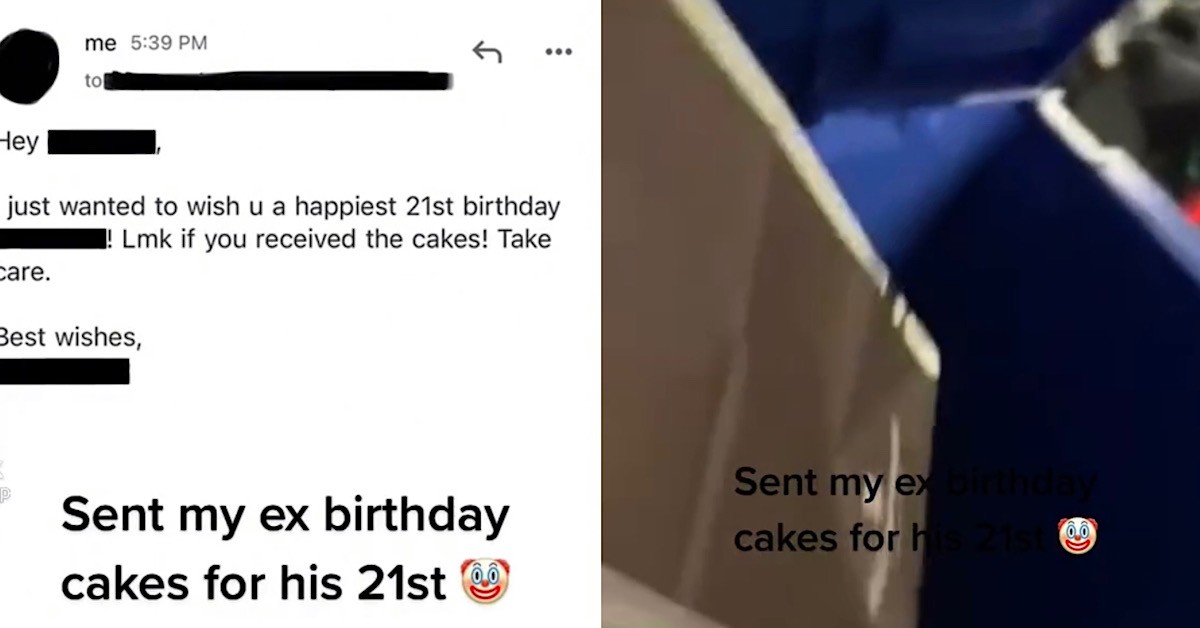 GIRL BUYS EX-BF BDAY CAKES, HE FILMS HIMSELF THROWING IT AWAY