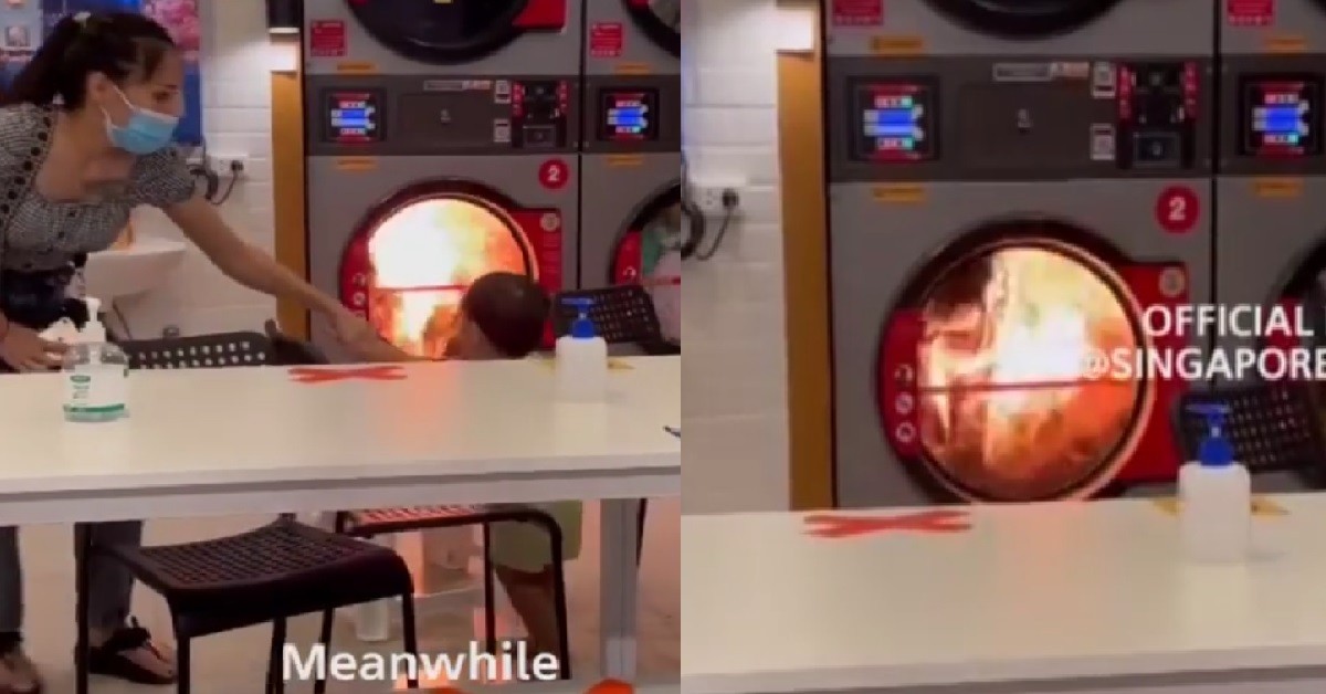 LAUNDROMAT WASH CLOTHES WITH FIRE TO KILL THE VIRUS FOR 500% PROTECTION
