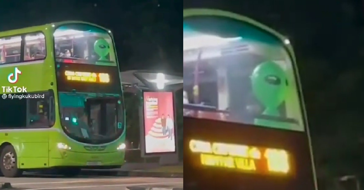 ET GOES HOME – ALIEN TAKE DOUBLE DECKER BUS TRYING TO GO HOME