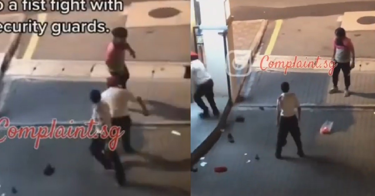 FOODPANDA RIDER TURN INTO KUNGFU PANDA, FIGHT WITH CONDO SECURITY GUARDS