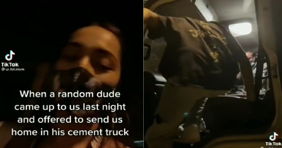 CEMENT TRUCK DRIVER OFFERED TO SEND LOST TEENAGERS BACK HOME