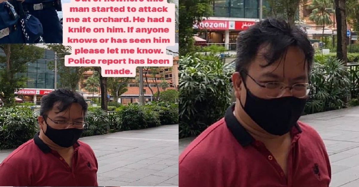 CRAZY MAN WITH KNIFE SUDDENLY ATTACK GUY @ ORCHARD