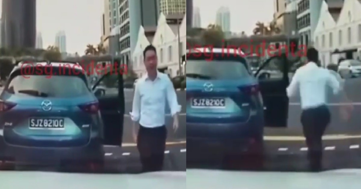ROAD RAGE DRIVER ALIGHT TO START FIGHT BUT FORGET TO STOP CAR, CAR DRIVE OFF