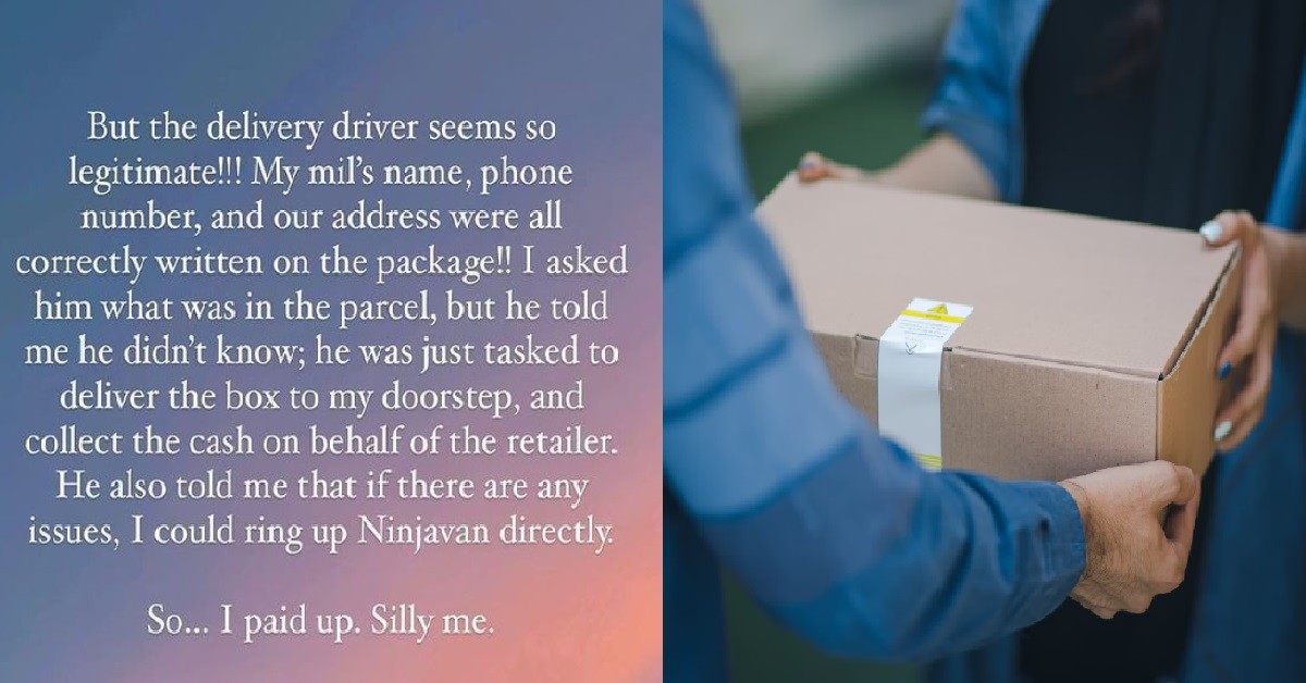 WOMAN PAID FOR & RECEIVED “CASH ON DELIVERY” SCAM PACKAGE SHE DIDN’T ORDER