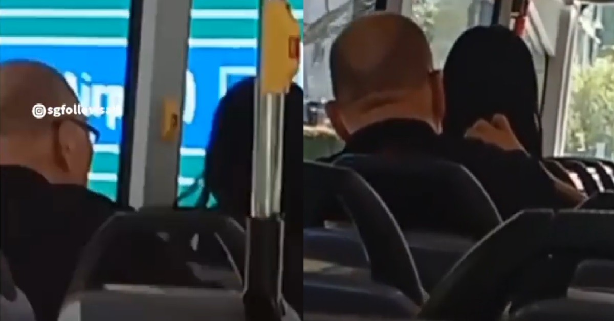 BOTAK PERVERT LICKING & TOUCHING WOMAN’S HAIR IN BUS, CAUGHT IN THE ACT
