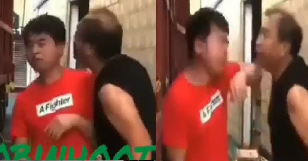 PRC MEN NOT HAPPY, SPIT SALIVA AT EACH OTHER TO SHARE THE VIRUS