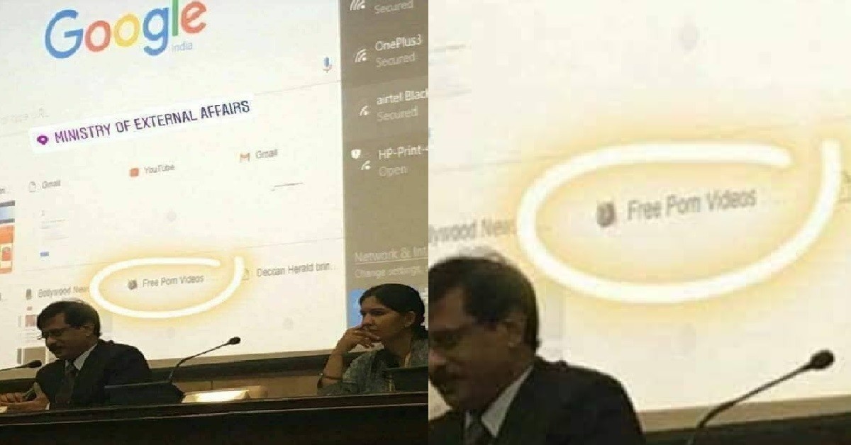 POLITICIAN FORGOT TO CLEAR INTERNET P*RN HISTORY @ PRESS CONFERENCE