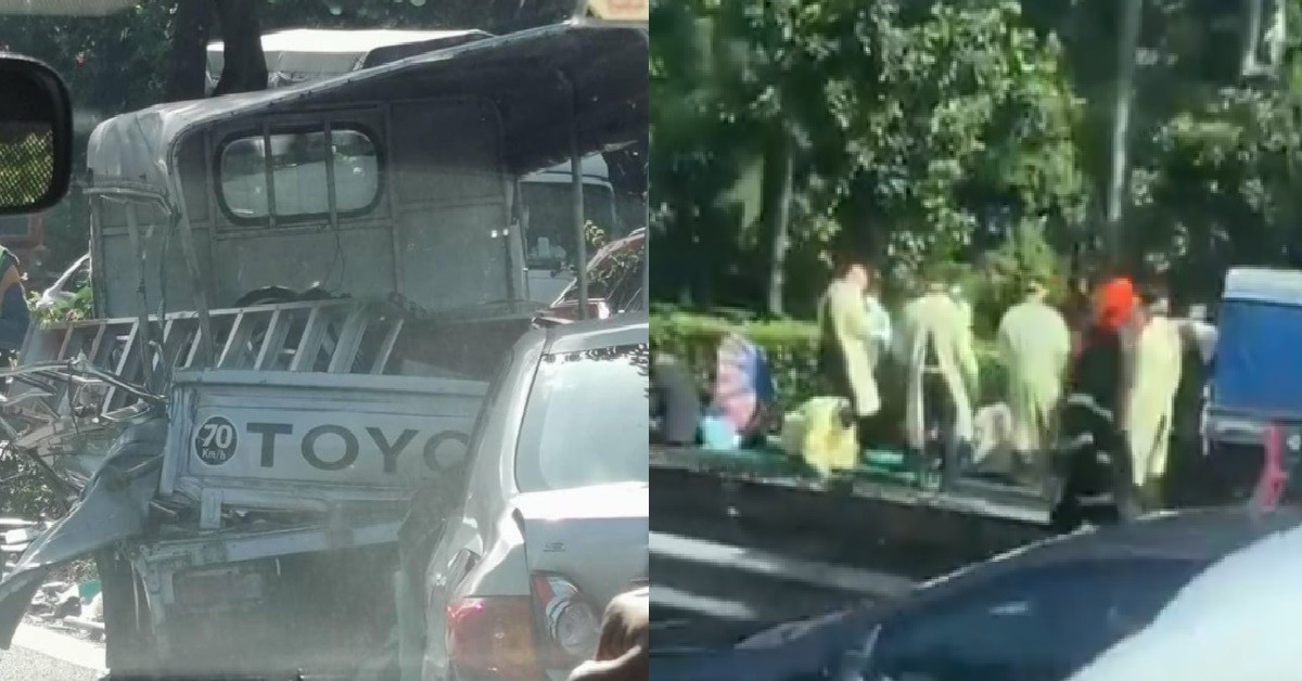 LORRY CARRYING MIGRANT WORKERS CRASHED, WORKERS BADLY INJURED