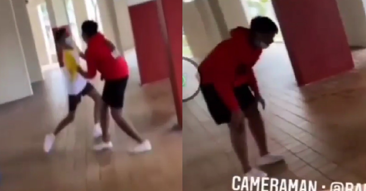 SKINNY YPS FIGHTING UNDER BLOCK, FELLA KENA PUNCHED THEN STOMACH PAIN