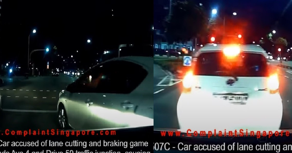 ROAD GANGSTER CUT INTO LANE THEN PLAY DANGEROUS BRAKING GAME ON ROAD