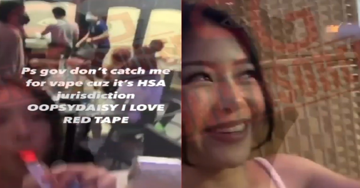 AH LIAN VAPE IN FRONT OF SDAS & MOCKS THEM: “NOBODY CATCH ME!”