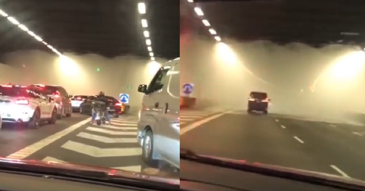 SPRINKLER SYSTEM TEST INSIDE KPE TUNNEL, FREE CAR WASH FOR ALL CARS