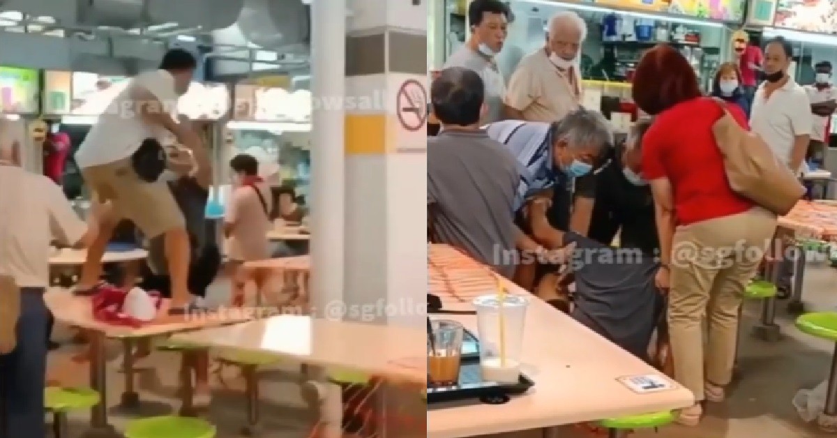 OLD UNCLE 1V3 SOLO FIGHT 3 AH PEK AT HAWKER CENTRE, WINNER GETS SEAT