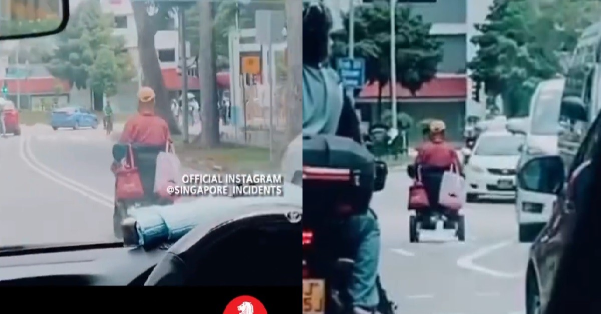 UNCLE RIDING HIS PMA IN MIDDLE OF ROAD, HOGGING ENTIRE LANE