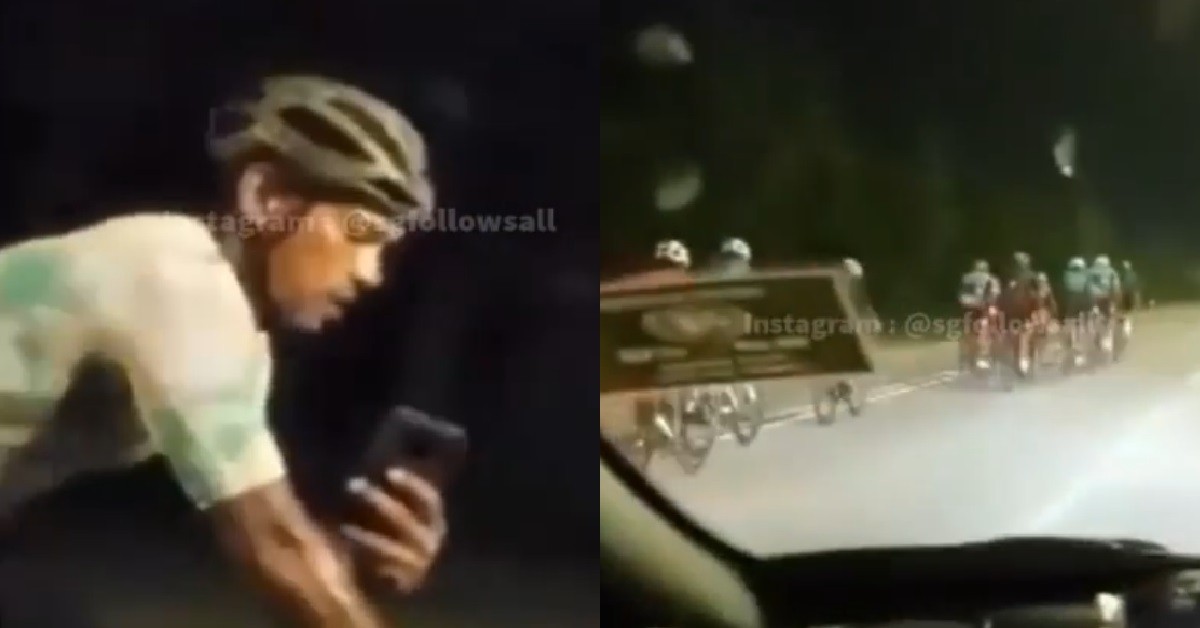 HUGE GROUP OF CYCLISTS HOGGING ENTIRE LANE – YOU RECORD ME, I RECORD YOU