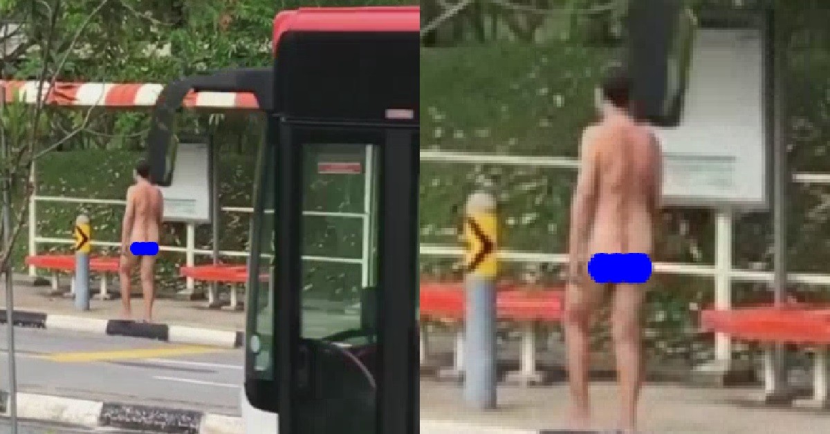 N*KED MAN WALKING AROUND IN PUBLIC, WANT TO BE LIKE TERMINATOR