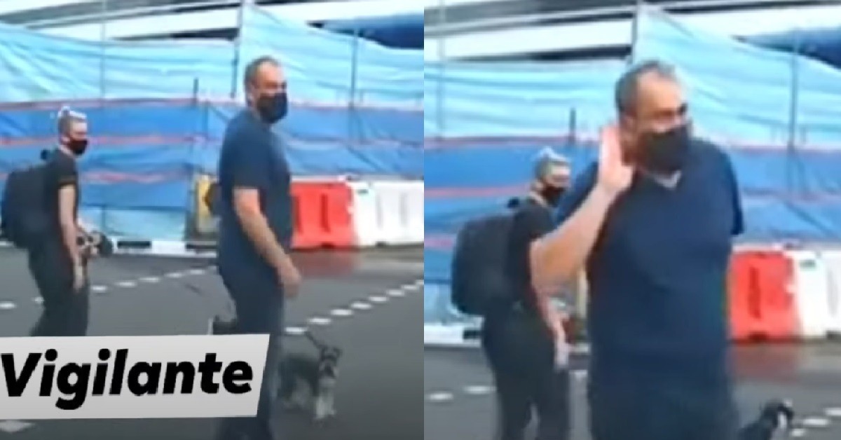 ANG MOH JAYWALKING, KENA HORN NOT HAPPY, WANT TO HANTAM DRIVER