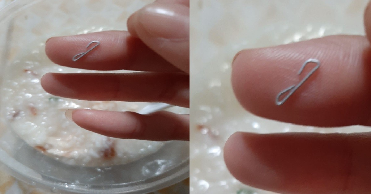 WOMAN BUY PORRIDGE, FIND STAPLE BULLET INSIDE, LUCKY NEVER SWALLOW