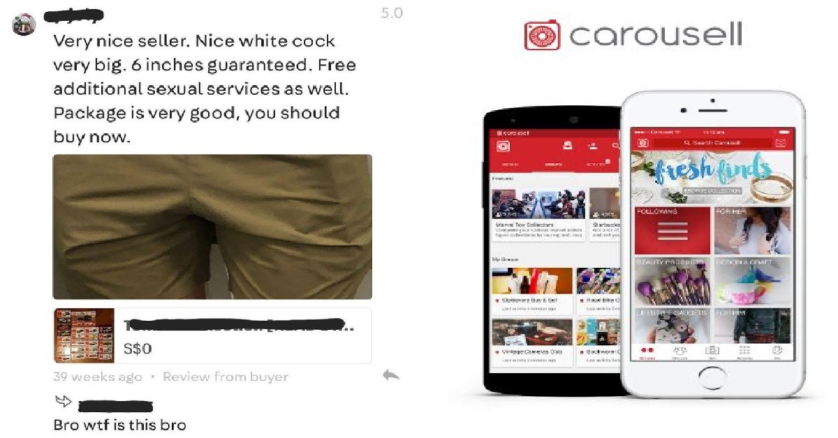 BUYER LEAVES REVIEW FOR CAROUSELL SELLER, SAY HE GOT “VERY NICE BIG C*CK”