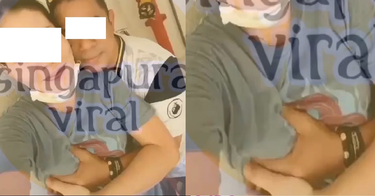 MAN HUGGING HIS GF, SQUEEZE HER NEHNEHPOK TO SHOW HIS LOVE