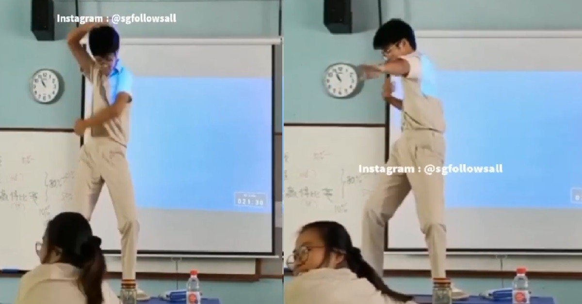 OTAKU FANBOY DANCE ON TOP OF CLASSROOM TABLE, DRIVE ALL THE GIRLS CRAZY