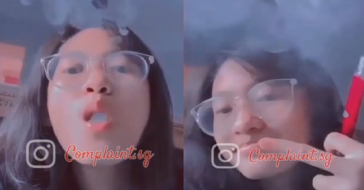 XMM FILM HERSELF VAPING, THEN POINT MIDDLE FINGER BECAUSE F**K THE LAW