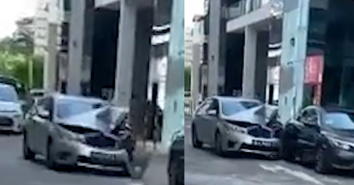 DAMAGED CAR ACCIDENT NOT ENOUGH, BANG ANOTHER CAR AT MIDVIEW CITY