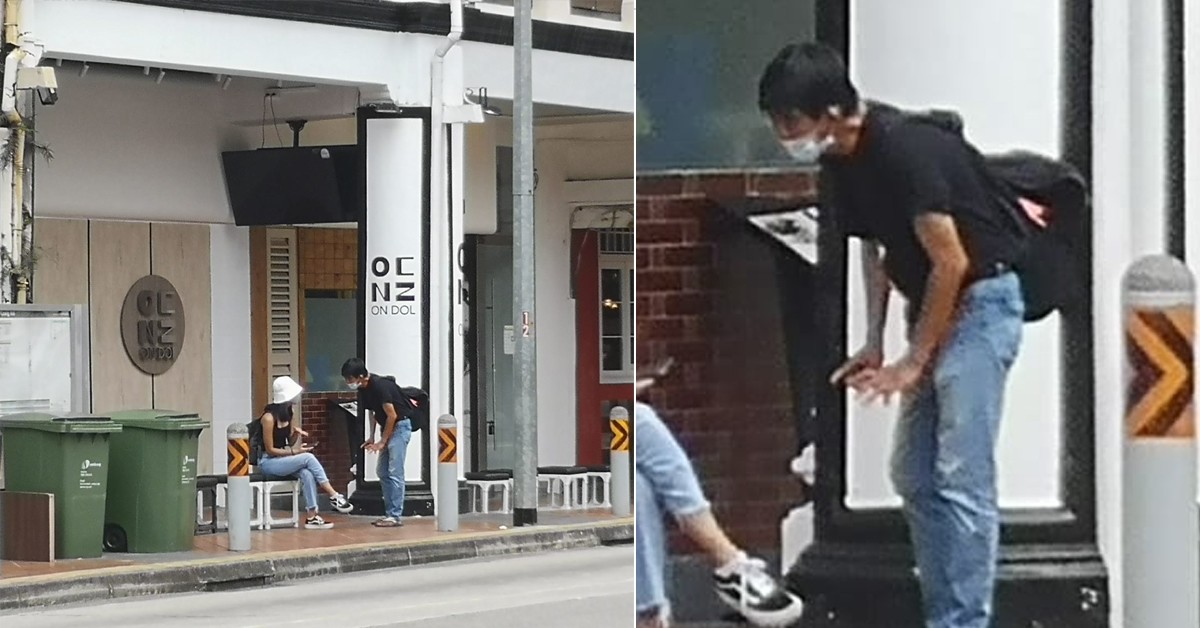 ABLED BODIES MAN BEGGING FOR MONEY ALONG TANJONG PAGAR RD