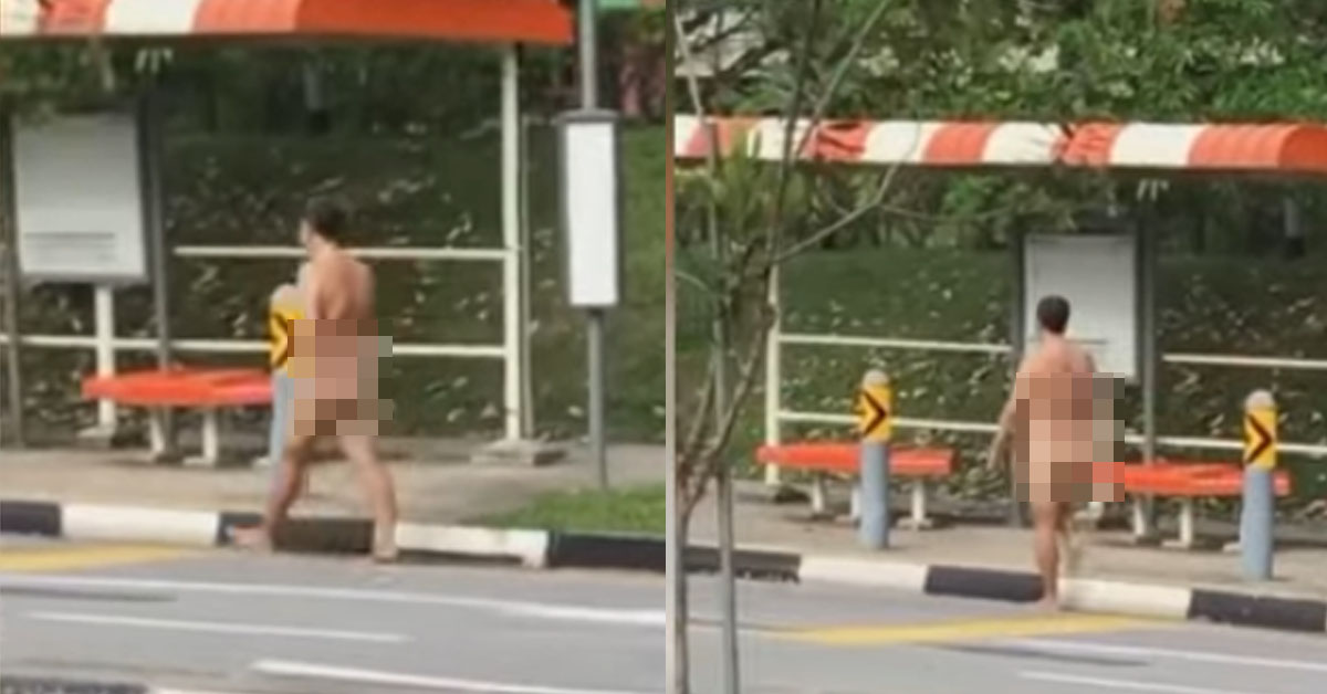 MAN WEAR MASK BUT NO WEAR CLOTHES AT BUANGKOK CRESCENT, ARRESTED