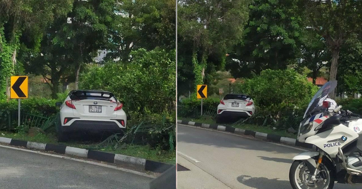 ACCIDENT ALONG HAVELOCK ROAD, CAR FLIES INTO BUSHES