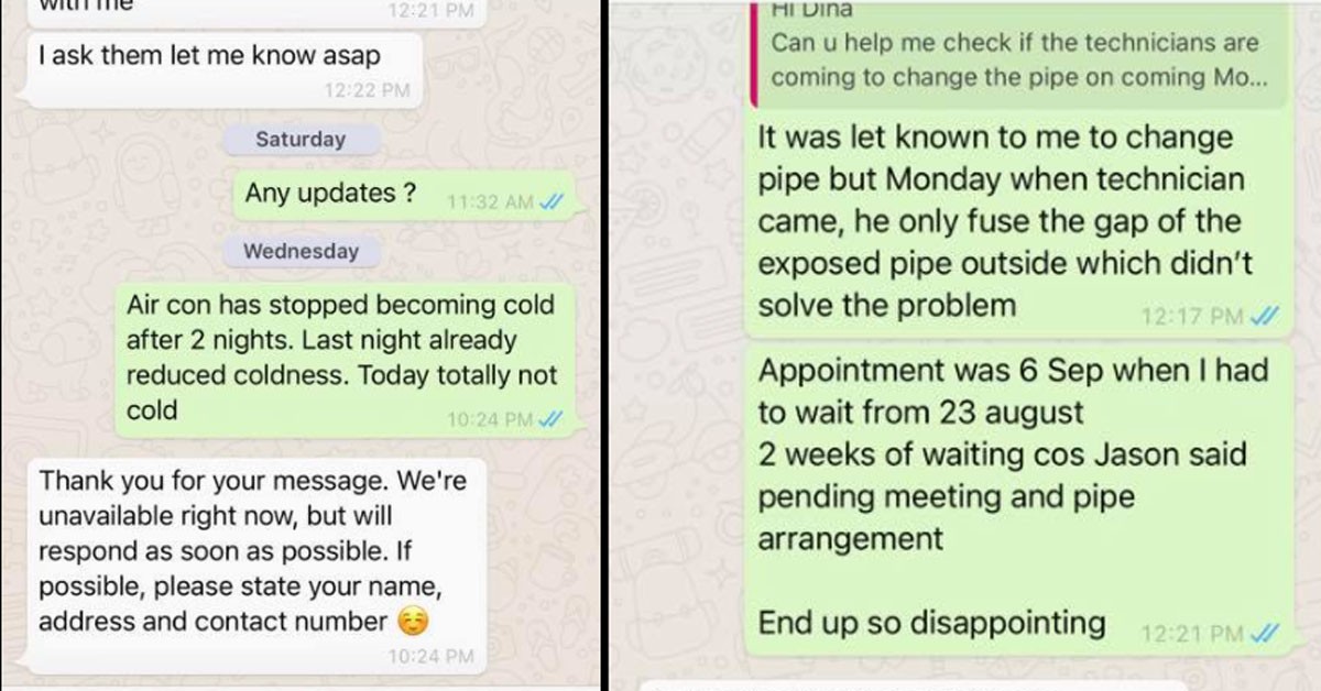 AIR-CON COMPANY GOT TIME DELETES BAD REVIEWS NO TIME REPLY CUSTOMERS