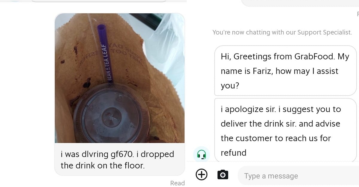 KIND CASHIER TREAT GRAB RIDER TO A DRINK AFTER A BAD DAY