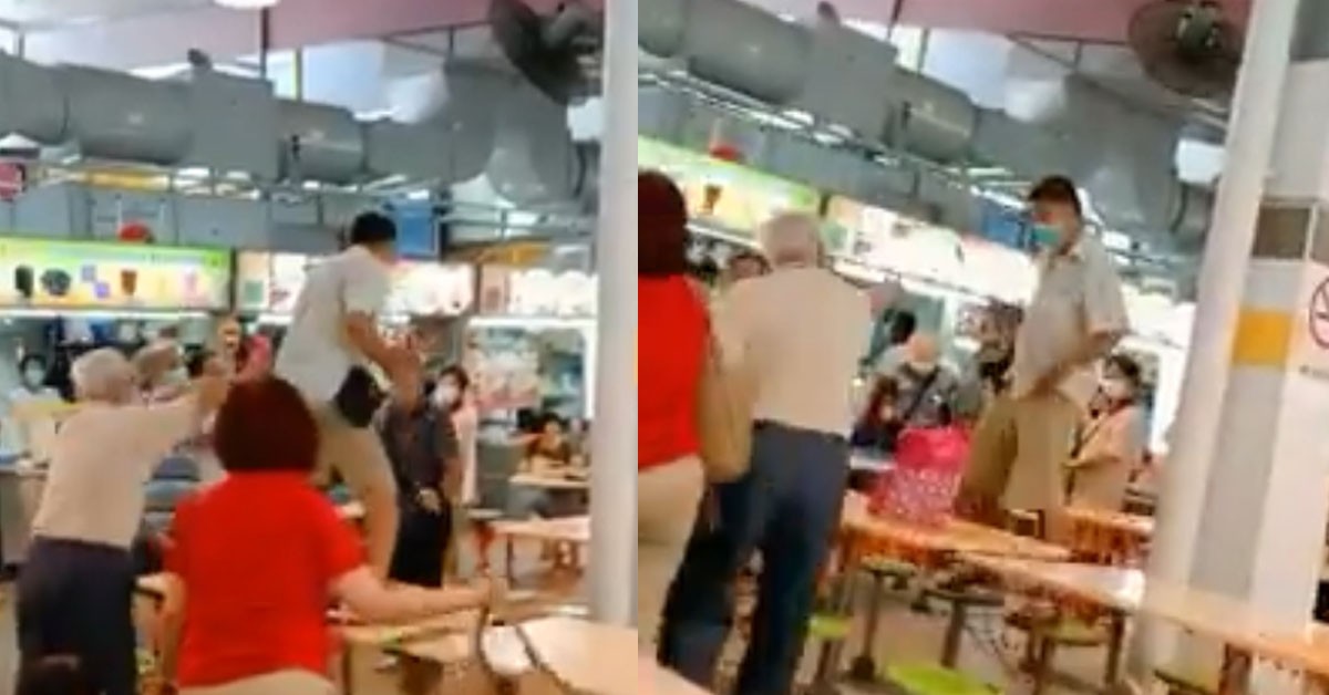 UNCLE FIGHT WITH AH PEK AT BEDOK NORTH HAWKER CENTER
