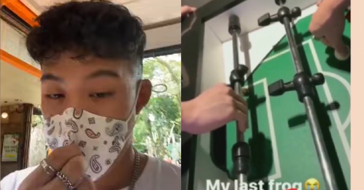 SG TIKTOKER CHARGED: KILLING FROGS ON FOOSBALL TABLE