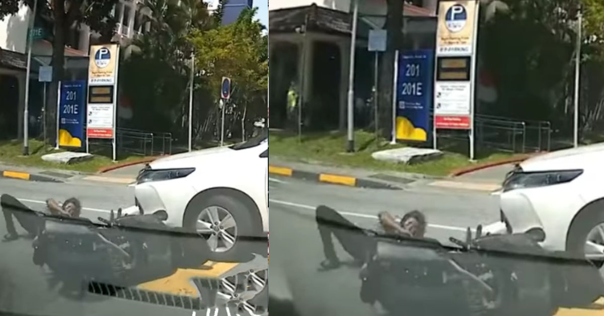 MOTORBIKE KANA BANG AFTER LANE SPLITTING AT TAMPINES