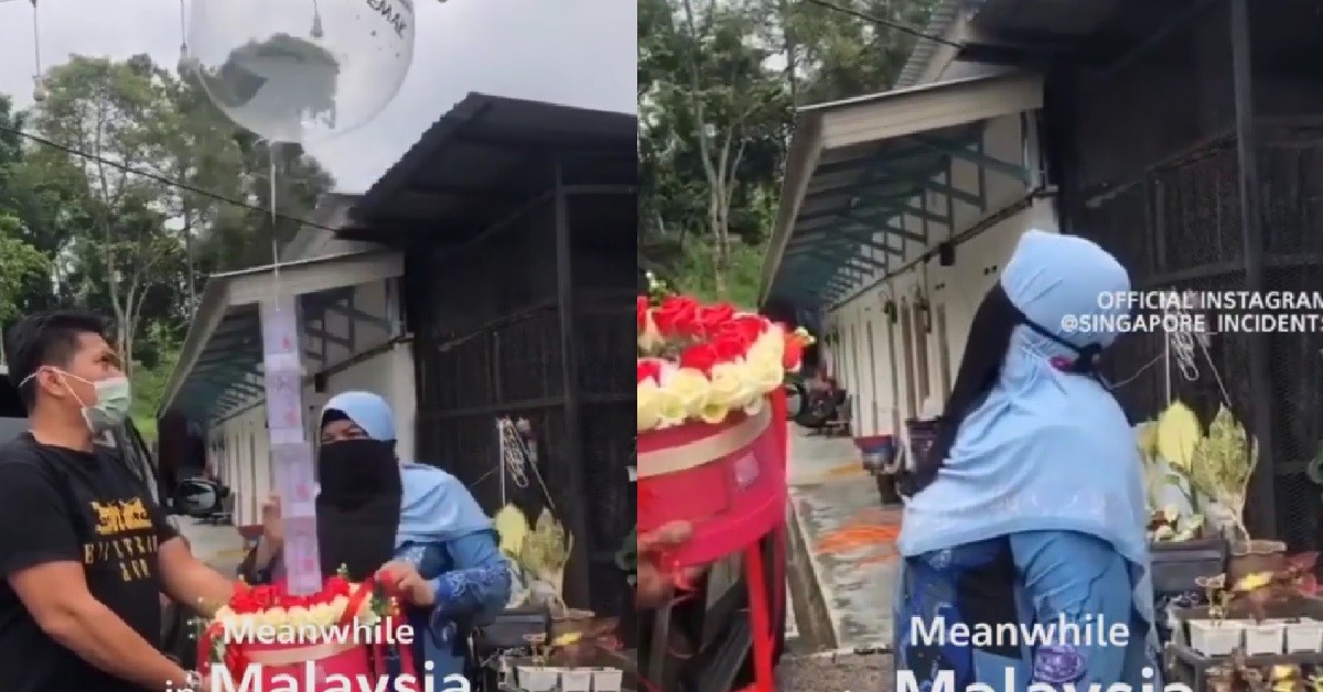 MAKCIK CELEBRATE B’DAY WITH MONEY TIED TO BALLOON, BALLOON FLIES AWAY