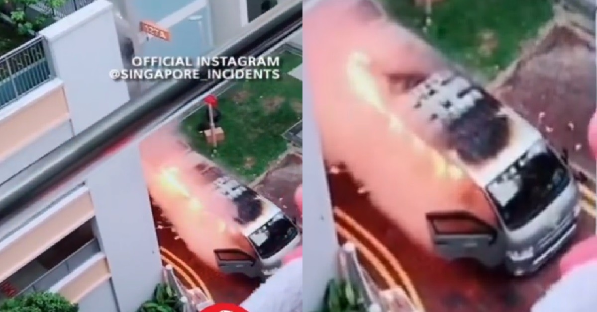 VAN CAUGHT ON FIRE, BURN UNTIL CHAOTA AT KIM TIAN GREEN
