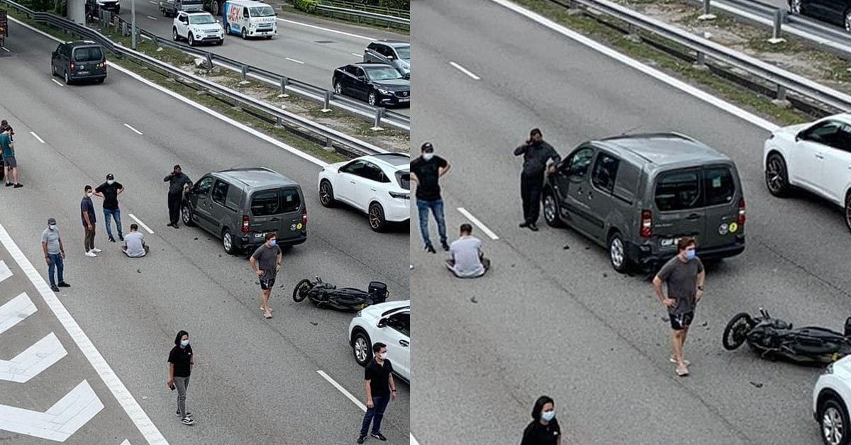 LONG JAM AT PIE AFTER ACCIDENT BETWEEN MOTORBIKE AND CAR