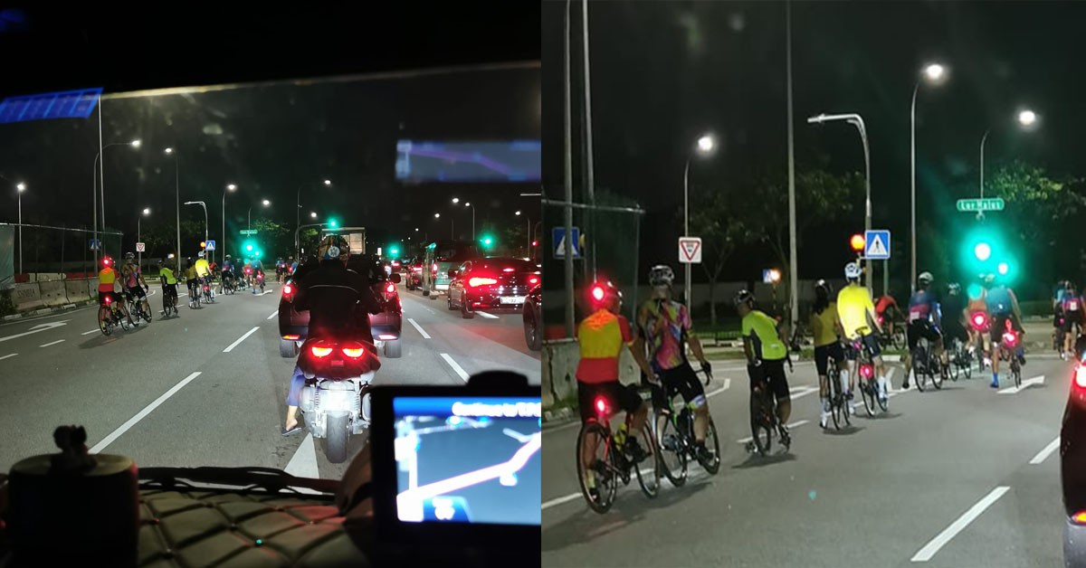 12 CYCLIST GATHERS TO RIDE AT PEAK HOUR & FLOUT RULES