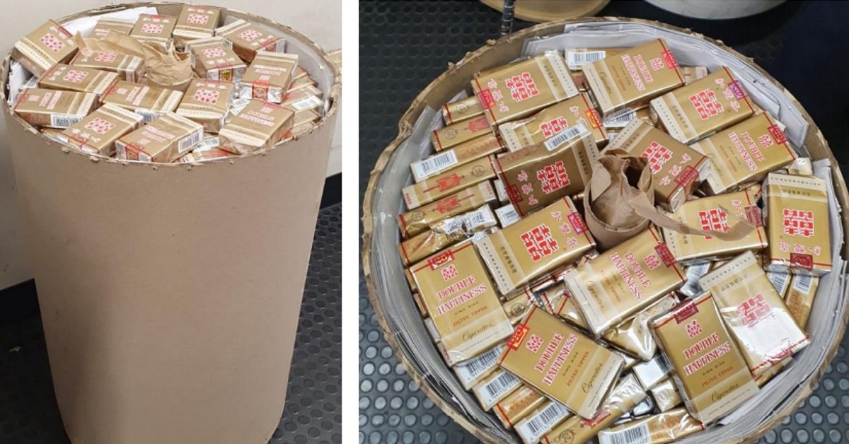 CIG DISGUISED AS ROLLS OF PAPER, CAUGHT BY ICA OFFICERS