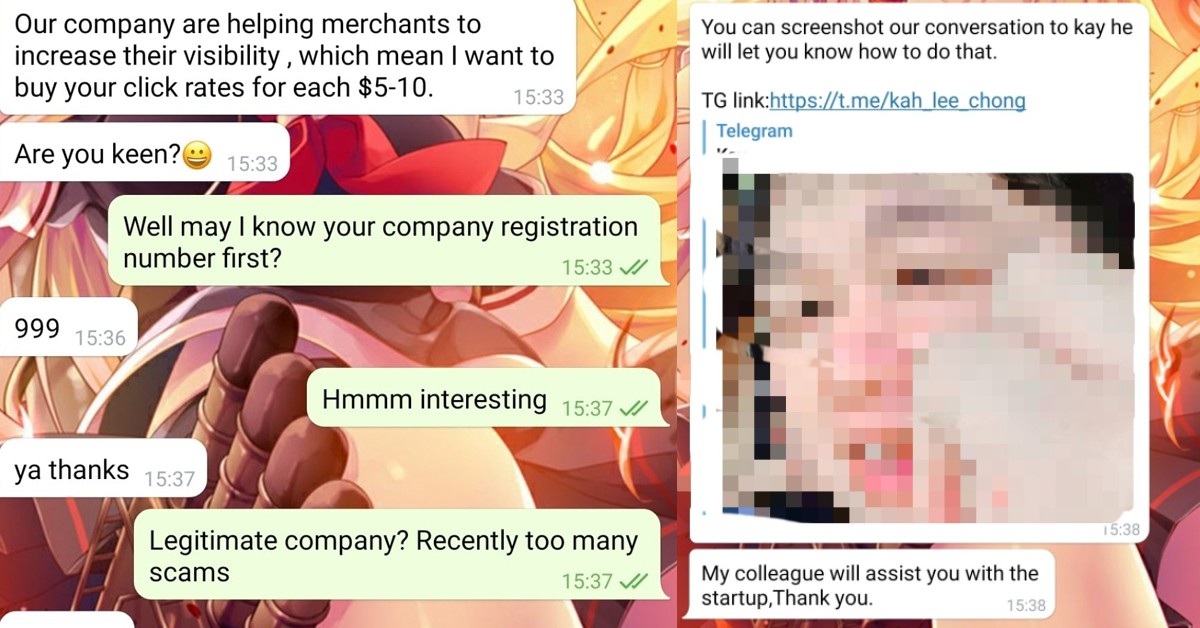 JOB SCAMMER SAID HIRING COMPANY REGISTRATION NUMBER ‘999’