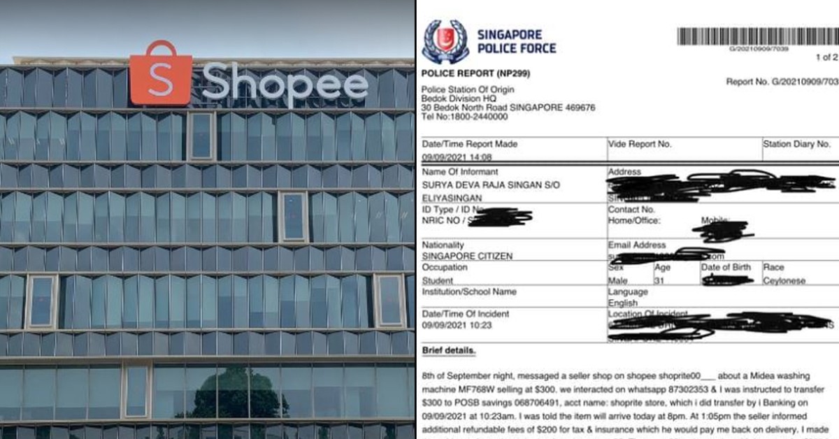 MAN SCAMMED ON SHOPEE, MONEY TRANSFERRED TO M’SIA & PHILIPPINES